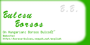 bulcsu borsos business card